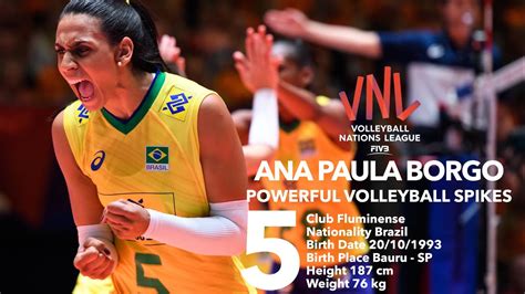 Ana Paula Borgo Best Powerful Volleyball Spikes I Best Spikes I