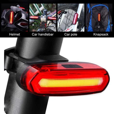 Aliexpress Buy Lumens Usb Rechargeable Bicycle Rear Light