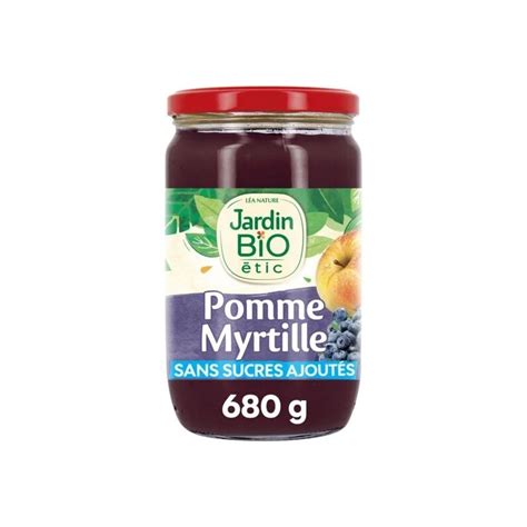 Compote Pomme Myrtille Bio JARDIN BIO ETIC Le Pot De 680g