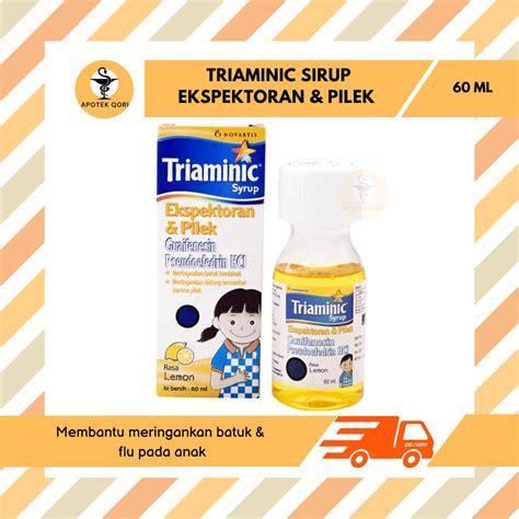 Jual TRIAMINIC BATUK PILEK 60 ML RASA LEMON EKSPEKTORAN DEKONGESTAN