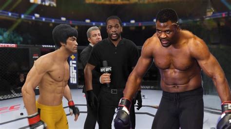 UFC4 Bruce Lee Vs Francis Ngannou EA Sports UFC 4 Wwe Mma In 2023