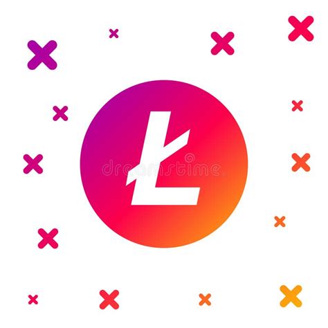 Color Criptomoneda Litecoin Ltc Icono Aislado En Fondo Blanco Moneda