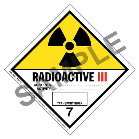 Class 7 Radioactive Iii Labels