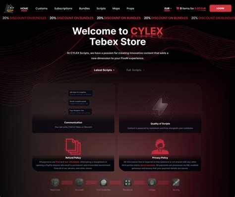Redline Premium Tebex Template Builtbybit