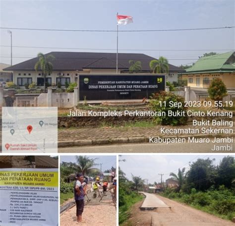 Projek Pekerjaan Peningkatan Jalan Simpang SMPN 09 Desa Kebun Sembilan