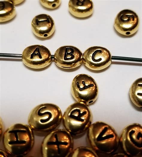 Tierracast Gold Plated Alphabet Number Beads You Pick Ebay