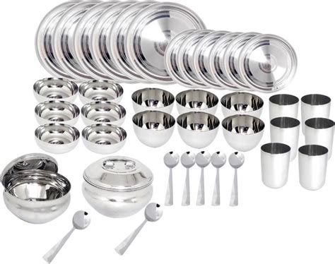 Bartan Hub Pack Of 40 Stainless Steel Stainless Steel Dinner Set 40pcs