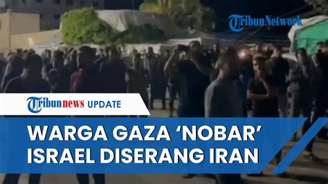 Langit Tel Aviv Gemuruh Mencekam Ratusan Warga Palestina Saksikan Iran