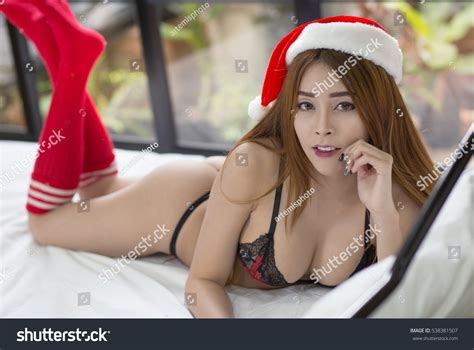 Sexy Santa Girl Posing Lingerie Santa Stock Photo Shutterstock