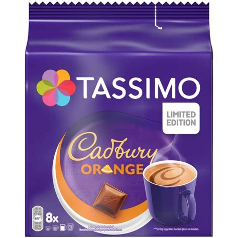 Tassimo Cadbury Orange Hot Chocolate 8pk Tea Coffee B M