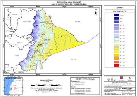 Mapa De Temperatura Provincia Morona Santiago Planacc