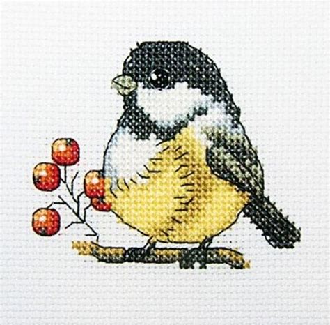 Mini Cross Stitch Kit Bird Counted Cross Stitch Simple Cross Etsy