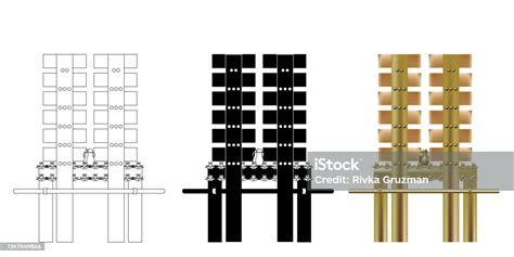 A Drawing Of The Showbread Table Of The Temple In Jerusalem Ancient Historic Gold Table On It