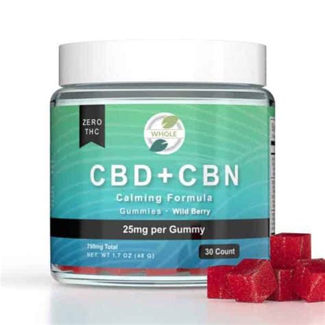 25mg Cbd And Cbn Calm Gummies 30 Count Wild Berry