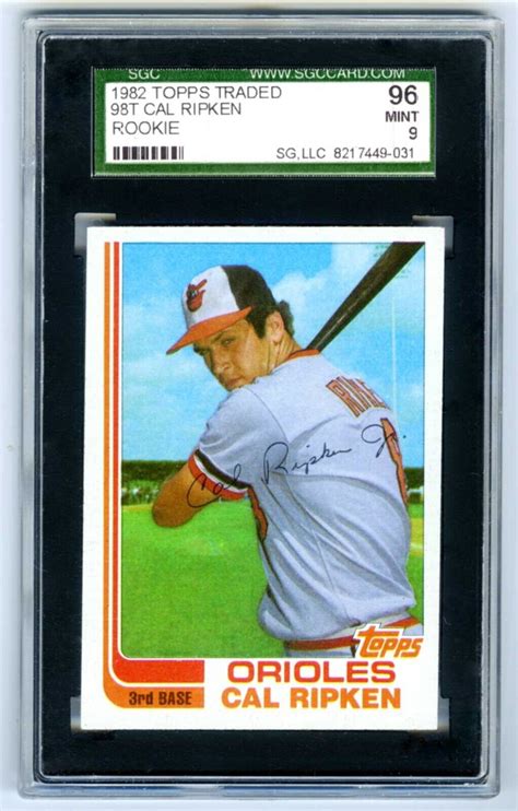 Cal Ripken Jr~1982 Topps Traded Sgc 96 Mint 9 Hot Graded Rookie Rc