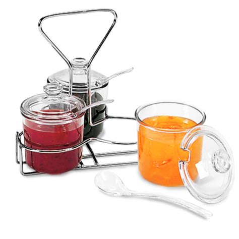 Wire Rack And 3 Glass Jam Jar Set Drinkstuff