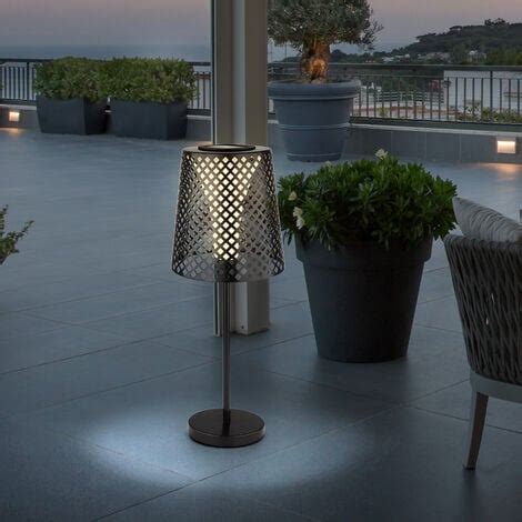 Led Solar Tischleuchte Garten Solartischlampe F R Au En Balkon Solar