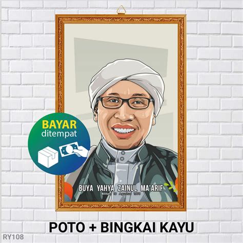 Jual Poto Bingkai Buya Yahya Poster Buya Yahya Poster Nahdlatul