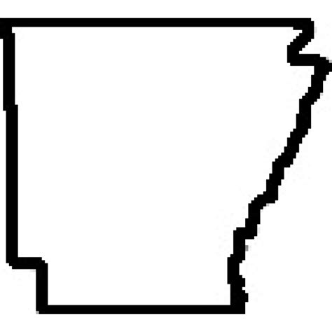 Arkansas Bold State Outline Clip Art Library