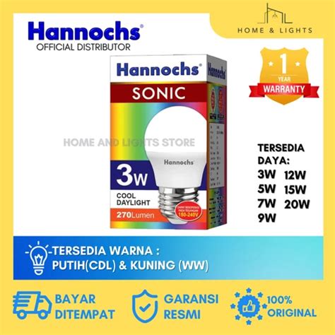 Jual Hannochs Lampu Led Sonic W Warm White Kuning W Putih Cdl