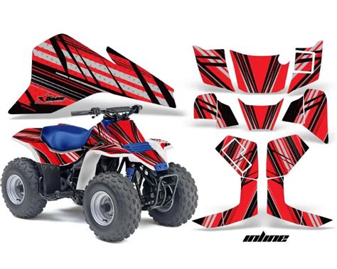 Amr Racing Graphics Kit Quad Decal Sticker Wrap Inline Red Suzuki Lt