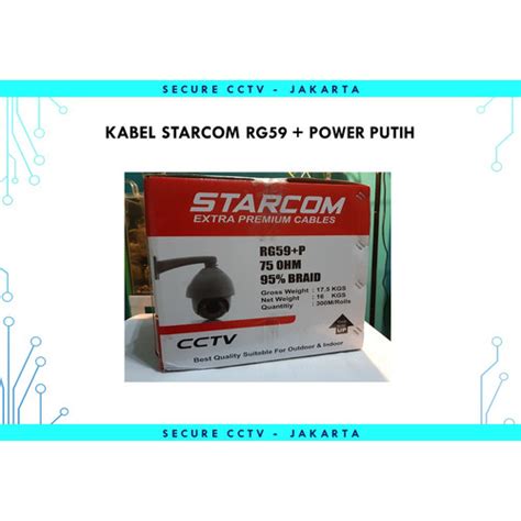 Jual Kabel Coaxial RG59 Power Putih Starcom 100meter Jakarta