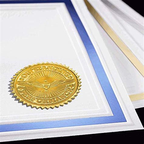 Deluxe Outstanding Performance Gold Foil Certificate Seals Inch