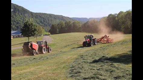 Drone Andainage Et Pressage De Regain Dans Le Jura YouTube