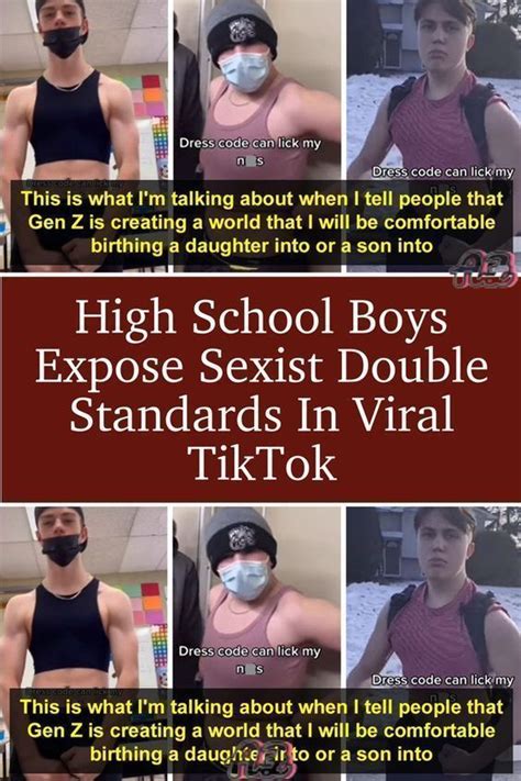 High School Boys Expose Sexist Double Standards In Viral Tiktok Artofit