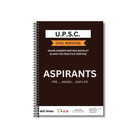 Best Spiral Upsc Mains Answer Writing Booklet Upsc Mains Answer