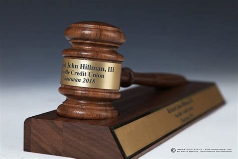 Walnut Gavel With Sounding Block With A Large Walnut Presentation Block