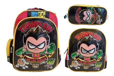 Kit Primaria Mochila Lonchera Lapicera Teen Titans Go D Env O Gratis