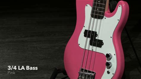 3 4 La Bass Guitar By Gear4music Pink Gear4music Demo Youtube