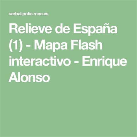 Relieve De Espa A Mapa Flash Interactivo Enrique Alonso