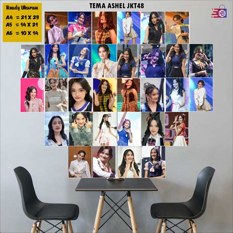 Poster Dinding Kamar Gambar Ashel JKT48 Ukuran A6 A5 A4 Poster Ashel