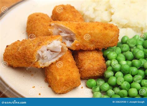 Fish Fingers Or Sticks Dinner Stock Photo Image 33622930