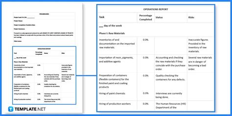 How To Makecreate An Operations Report Templates Examples 2023