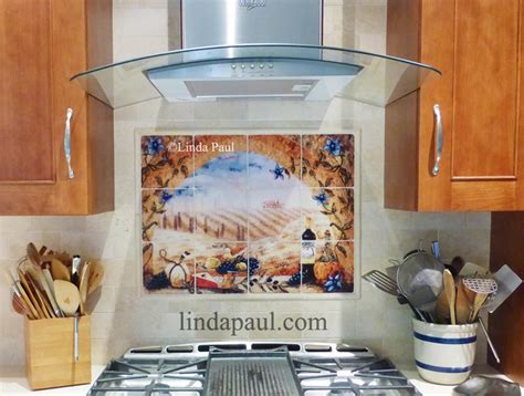 Italian tile murals - Tuscany Backsplash tiles