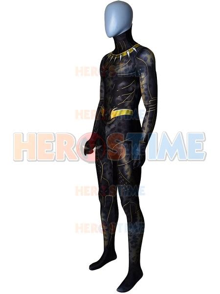 Black Panther 2018 Killmonger Golden Jaguar Costume No Mask