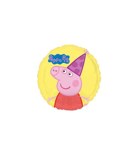 Ballon Aluminium Peppa Pig Chapeau Pointu Cm