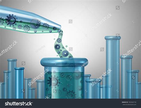 Fluid Mechanics Physics Concept Eye Dropper Stock Illustration