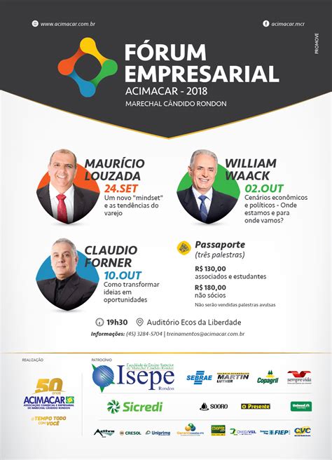 Fórum Empresarial 2018 começa em setembro