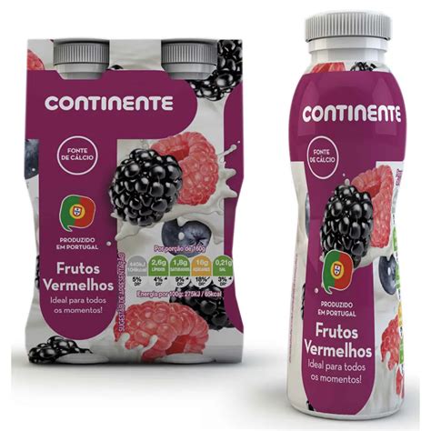 Iogurte Líquido Frutos Vermelhos CONTINENTE Nutripédia