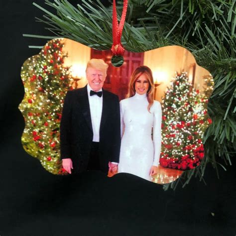 Trump 2020 President Trump And First Lady Melania Christmas Ornament