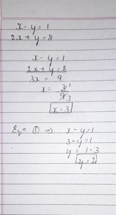 Solve The Following System Of Linear Equations Of Graphically X Y 1 2x