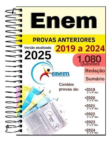 Apostila Enem Caderno De Provas Anteriores Livro 6 Anos 1080