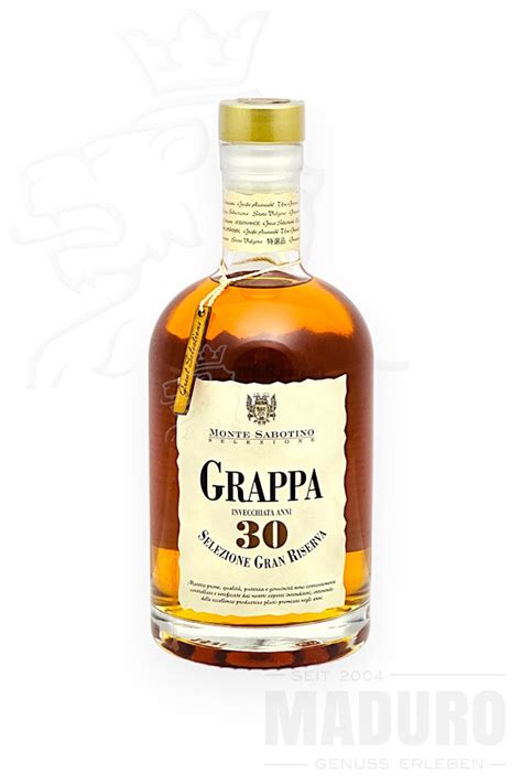 Grappa Monte Sabotino 30 Jahre Maduro