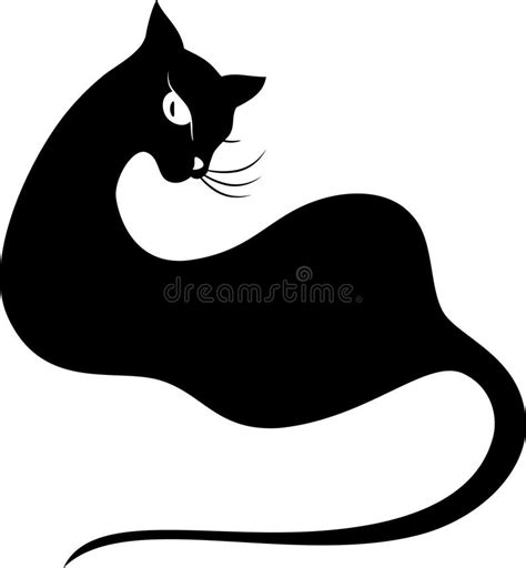 Black Cat Silhouette Stock Vector Illustration Of Vector