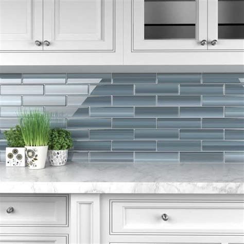 Blue Glass Kitchen Backsplash Tiles Glass Designs