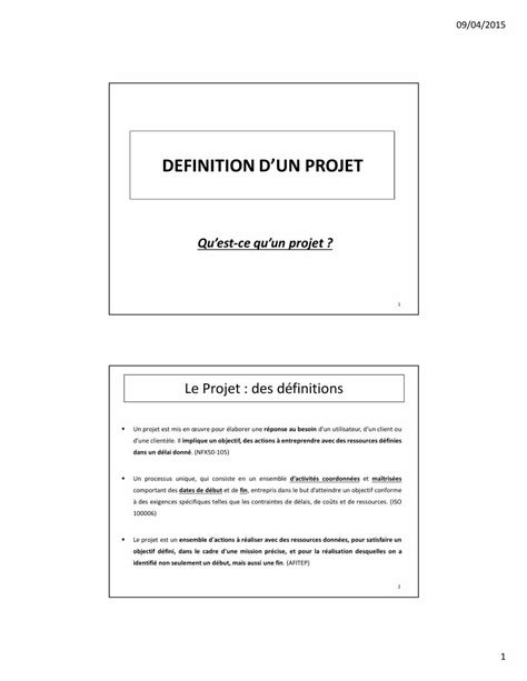 PDF DEFINITION DUN PROJET Aip Marseille Org Faiblesses Dans La